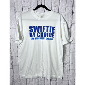 Swiftie By Choice My Daughters Choice Men's White T Shirt Eras Tour Size Large